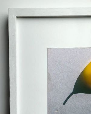 Santa Catalina - Marco tipo L recto blanco con passepartout blanco / 95 x 115