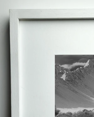 Loro Huasi - 70 x 50 / Marco en L blanco con passepartout blanco