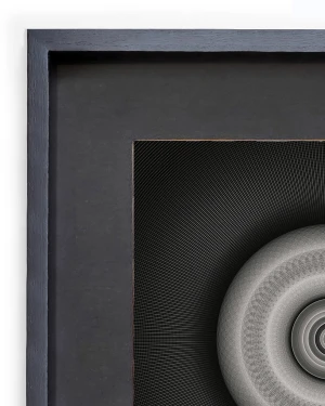 Tercer ojo - Marco tipo box negro con passepartout negro