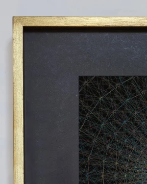 Maya - Marco de 1.5 x 1.5 dorado mas passepartout