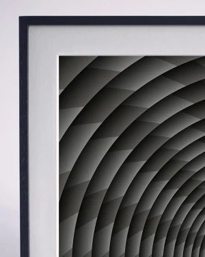 Eterno retorno - Marco chato 1.5 x 1.5 negro mas passepartout