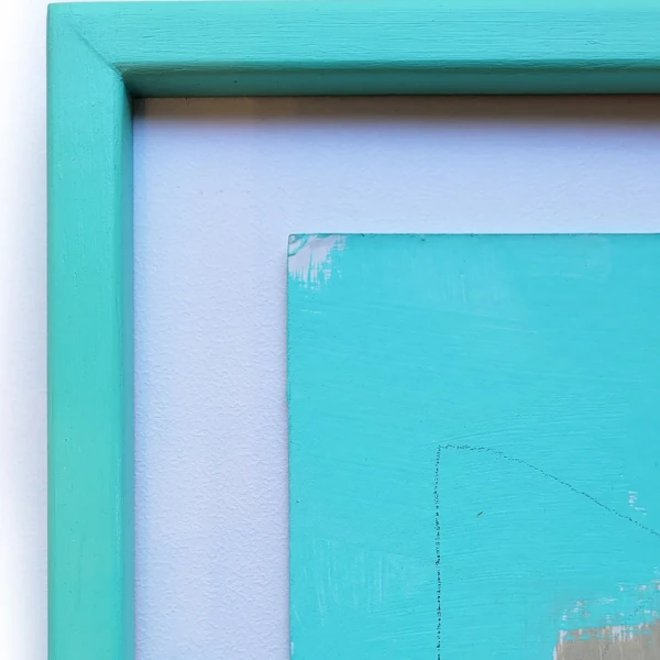 Estrella Blanca - Turquesa  - L 15x15 redondeada marupá