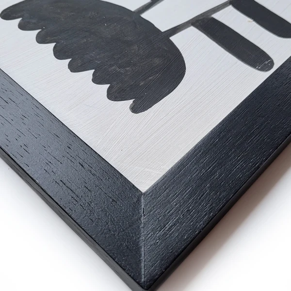 Gardenia Negra - Marco Negro  marupá - 35,5x27,5