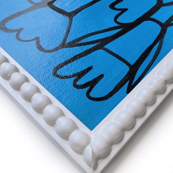 Jardín Celeste - Pelotitas blancas 31 x 21.5cm