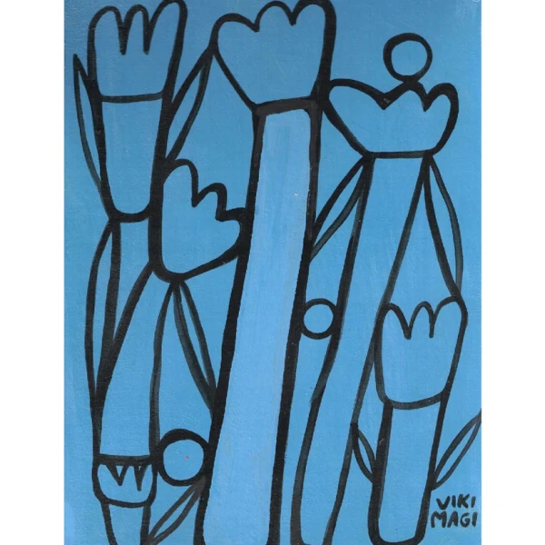 Jardín Celeste - Chata de 3 negro liso 33 x 23.5cm