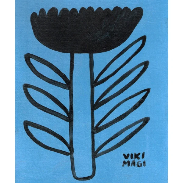 Gardenia Azul - Chata de 3 negro liso 31 x 25cm