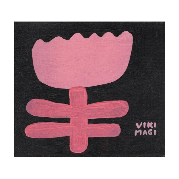 Gardenia Rosa - L15  Negra con fondo negro 21 x 19 / 21 x 30