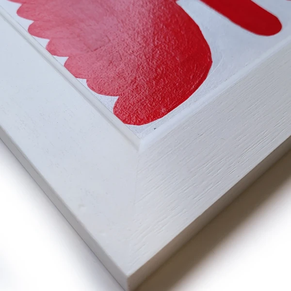 Gardenia colorada chica - Chata de 3 con garganta blanco  20 x 23cm / 21 x 30