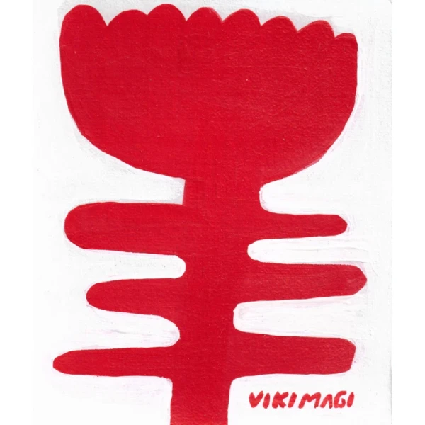 Gardenia colorada chica - Chata 20 x 20 blanco 21 x 18cm / 21 x 30