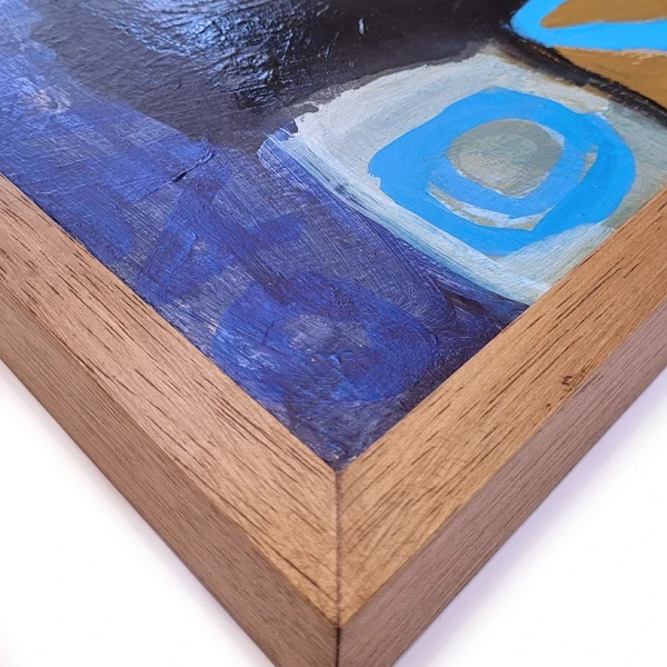 Díptico Azul - Chata de 4 cm lustre  petiribi  128x146 (ancho de los dos juntos)