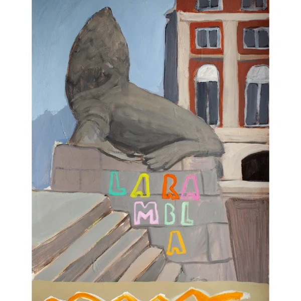 Lobo Marino II - Marco kiri negro con paspartu gris  54x75 cm