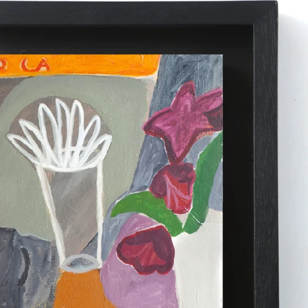 Palmera Cola - Marco tipo box negro mas fondo negro