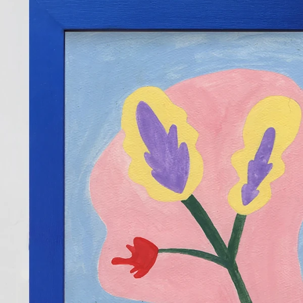 Amanecer - Chata de 3 azul ultramar / 30 x 42