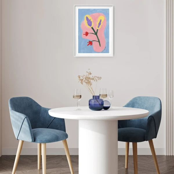 Amanecer - Piramidal mini blanca con paspartu blanco / 30 x 42