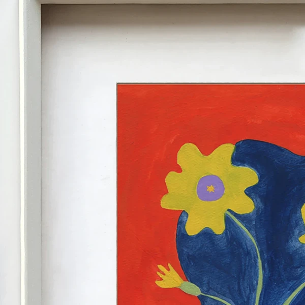 Verano - 30 x 42 / Marco piramidal mini blanco mas paspartu blanco