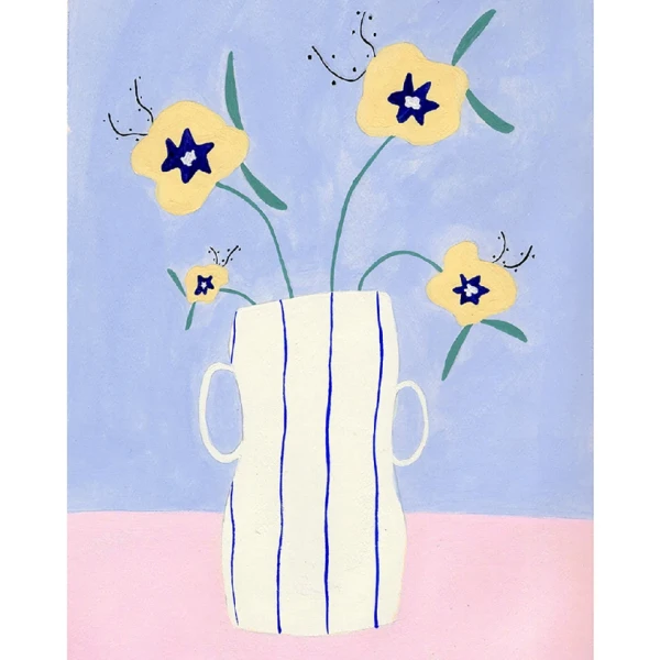 Pastel - 30 X 42 / Marco pelotitas blanco liso