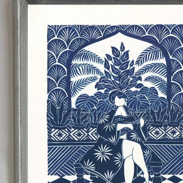 Musa - 30 x 42 / Marco piramidal mini plateado