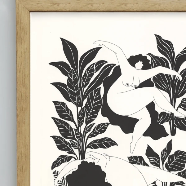 Ritual - 30 x 42 / Marco en L recto de 2 x 3.5 kiri natural