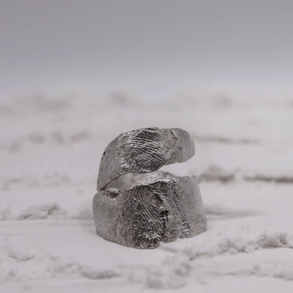 Anillo Huella - Color Plata / Diametro 2,13 cm