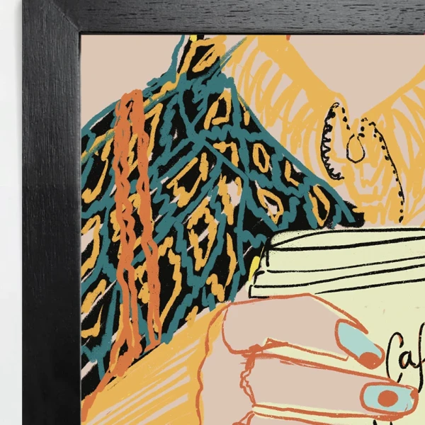 Camisa y saco - 21 x 30 / Marco chato de 3 cm negro liso