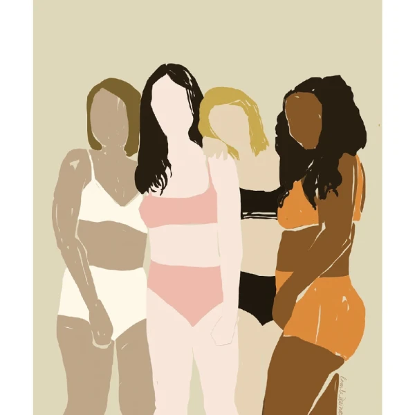 Cuatro - 30 X 42 / Marco chato de 4 cm marupa natural