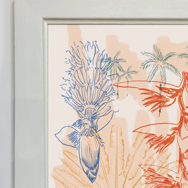 Tropi - Marco chato de 3 cm con rebaje blanco liso / 21 x 30