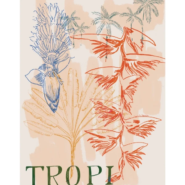 Tropi - Marco chato de 3 cm con rebaje blanco liso / 21 x 30