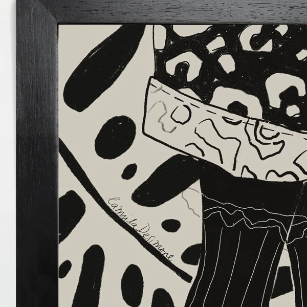 Tango shoe - 21 x 30 / Marco chato de 3 cm negro liso