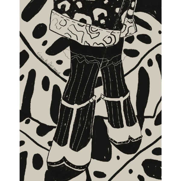 Tango shoe - 21 x 30 / Marco chato de 3 cm negro liso