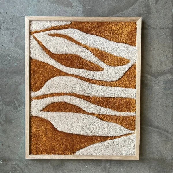 Tejido - Natural y mostaza