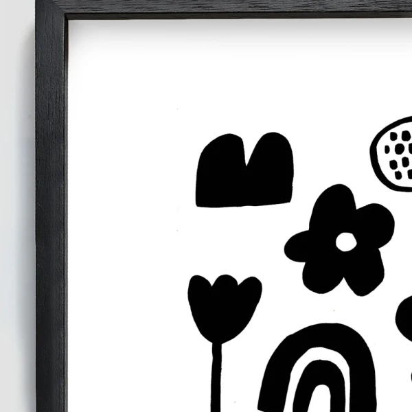 Negro - Varilla chata de 1.5 cm negro liso / 21 x 30