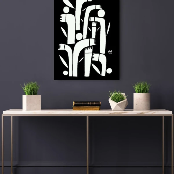 Juntos - Varilla chata de 3 cm con bajadita blanco / 21 x 30