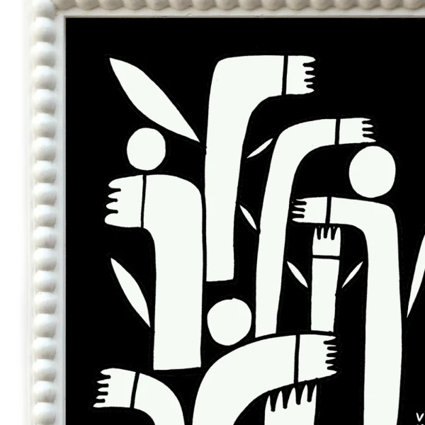 Juntos - Varilla pelotitas blanco liso / 21 x 30