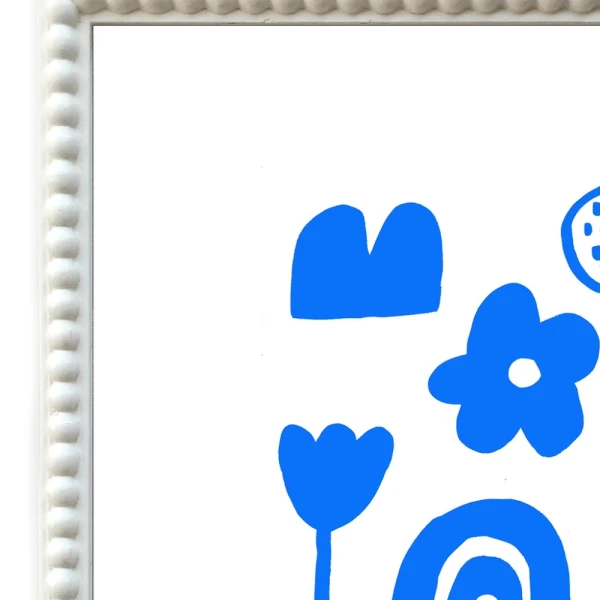 Azul - Varilla pelotitas blanca / 21 x 30