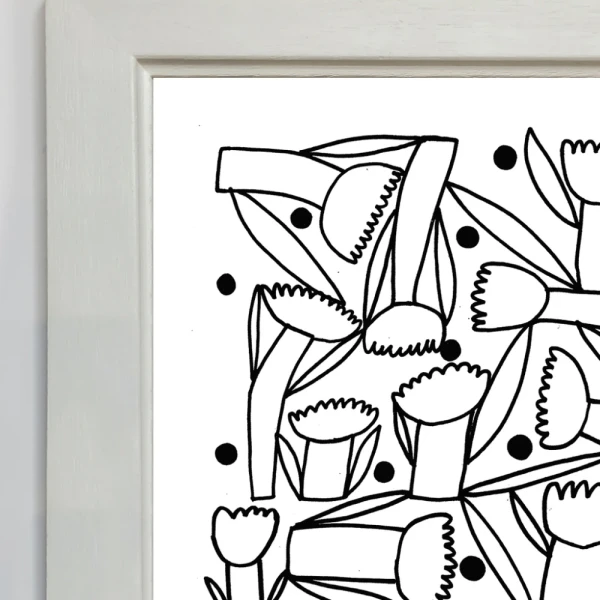 Amistad - Varilla chata de 3 cm con bajadita blanca / 21 x 30