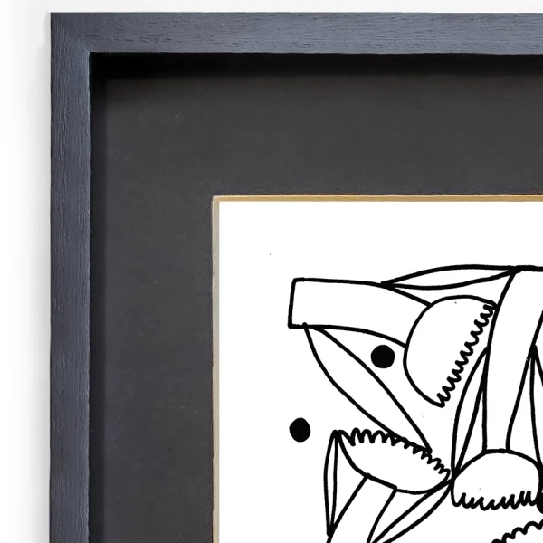 Amistad - Varilla tipo box negro mas paspartu negro / 21 x 30