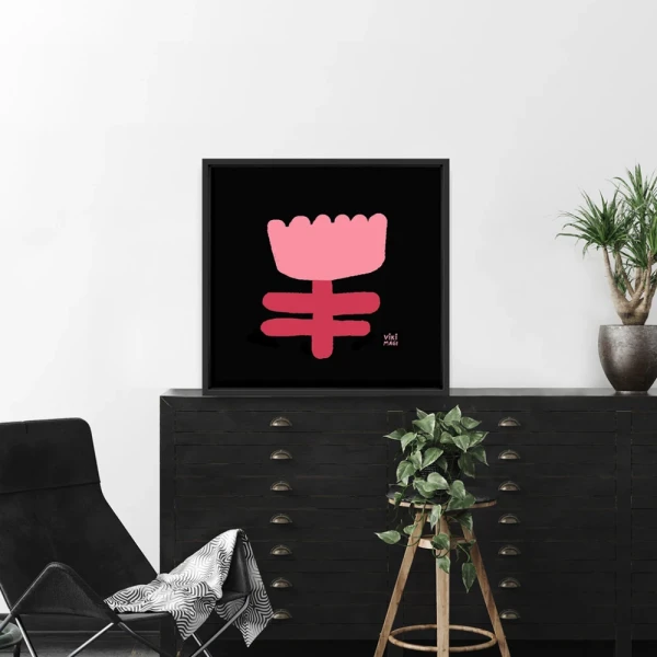 Amiga - Varilla tipo box negro mas paspartu negro / 21 x 30