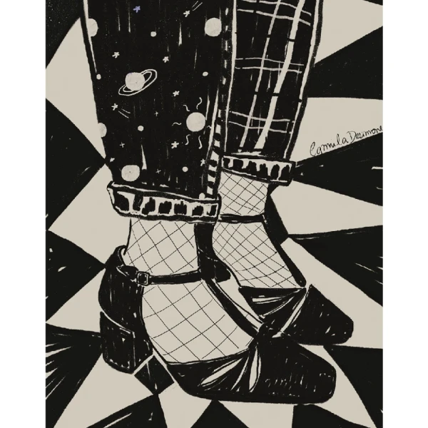 Pantalón Júpiter - 30x42 / Marco chato de 3 cm Negro liso