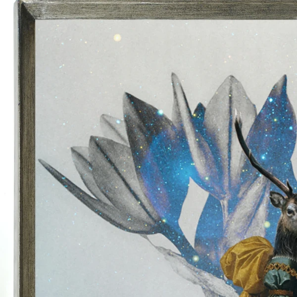 San Magnifica y las palomas - Marco piramidal mini plata vintage