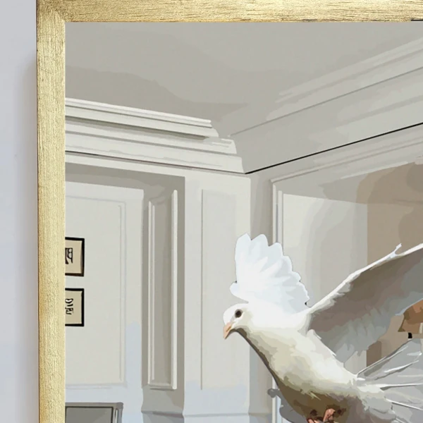 Paloma blanca - L 15 dorada