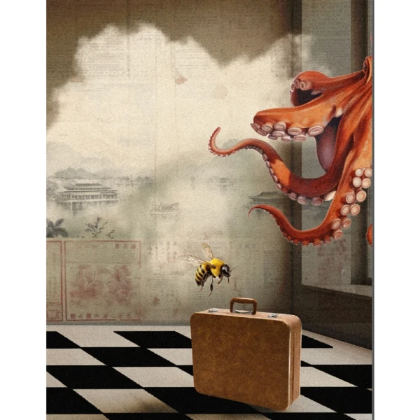 Octopus - Marco tipo box madera