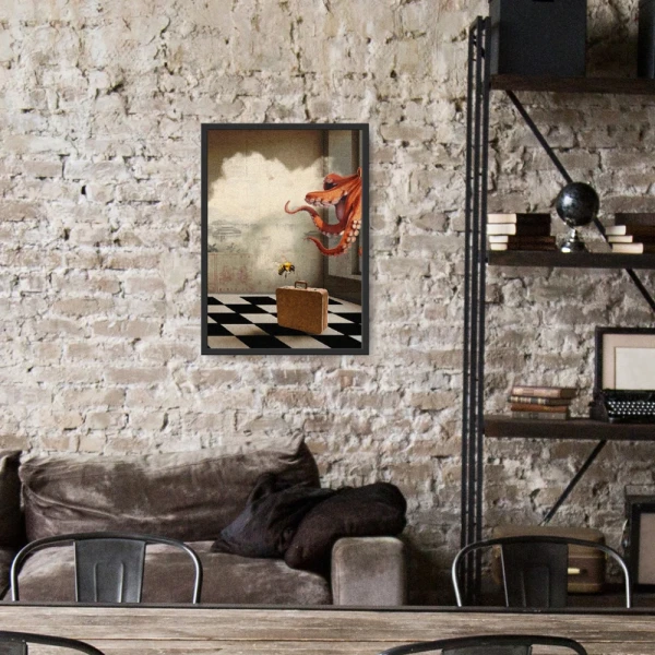 Octopus - Marco en chanfle de 6 cm blanco liso