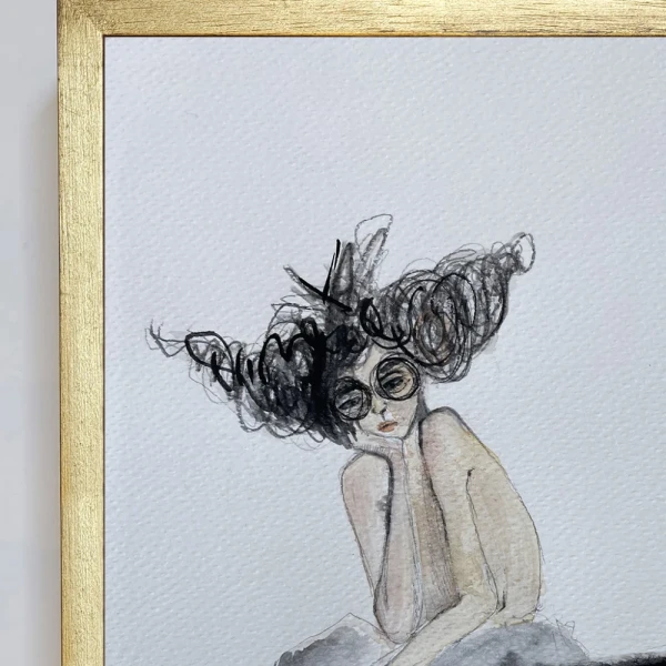 Mujer 1 - Chata 20 x 20 dorado