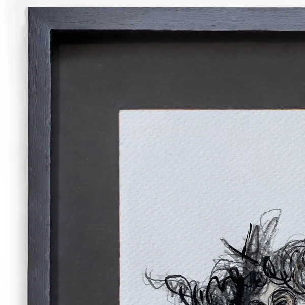 Mujer 1 - Marco tipo box negro + passepartout negro