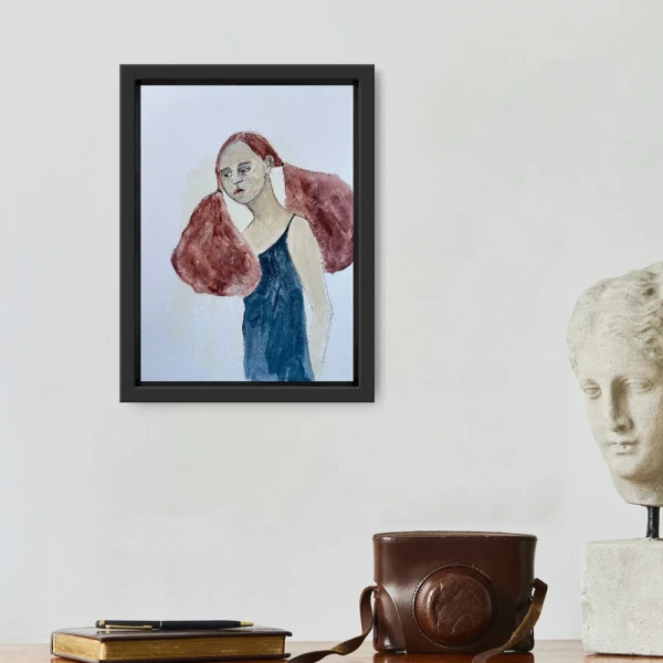 Mujer 2 - Marco chato 3 cm negro liso