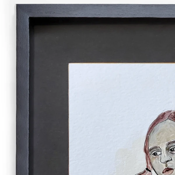 Mujer 2 - Marco tipo box negro + passepartout negro