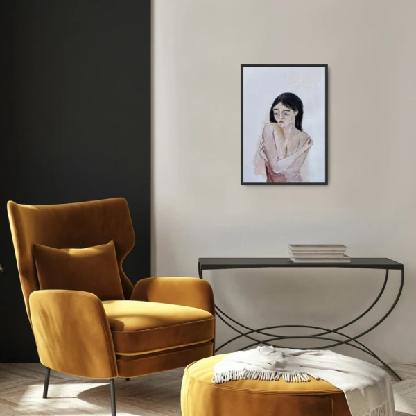 Mujer 5 - Marco chato de 3 cm negro