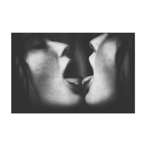 Cristal - 150 x 100 / Marco en L recto blanco