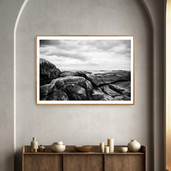 Escollera - Marco en L recto negro / 150 x 100