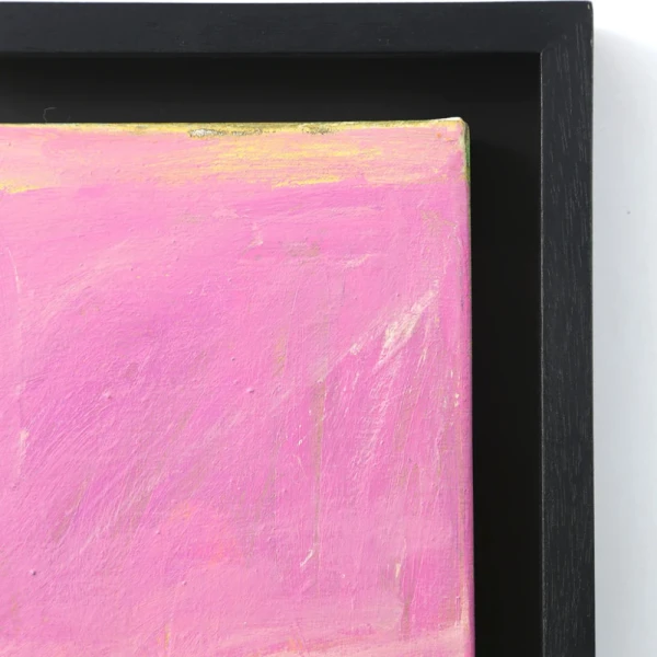 Limon rosa - Marco tipo box negro con fondo negro